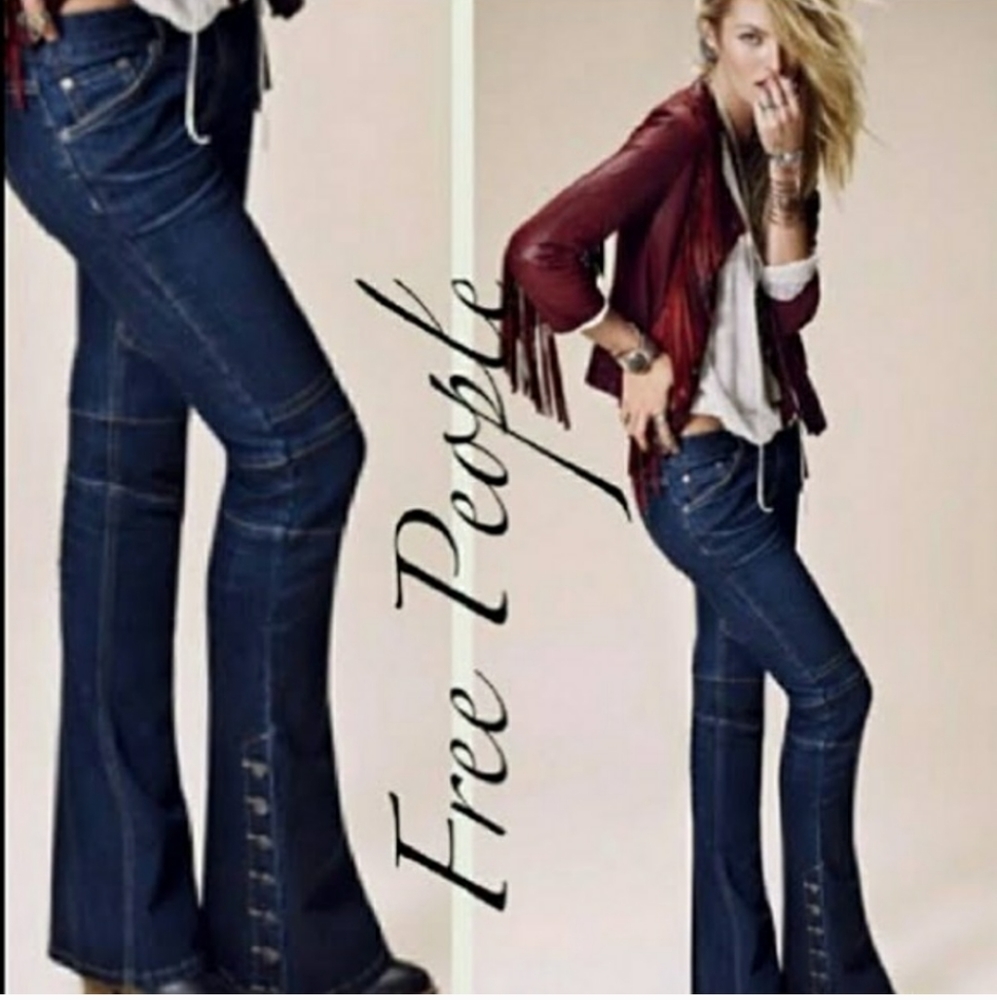 Free People Skylar Flare Button Side 25
